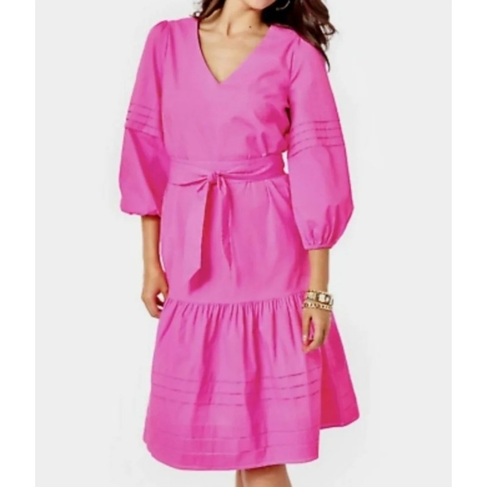 Lilly‎ Pulitzer Laylee Poplin Dress in Plumeria Pink sz M